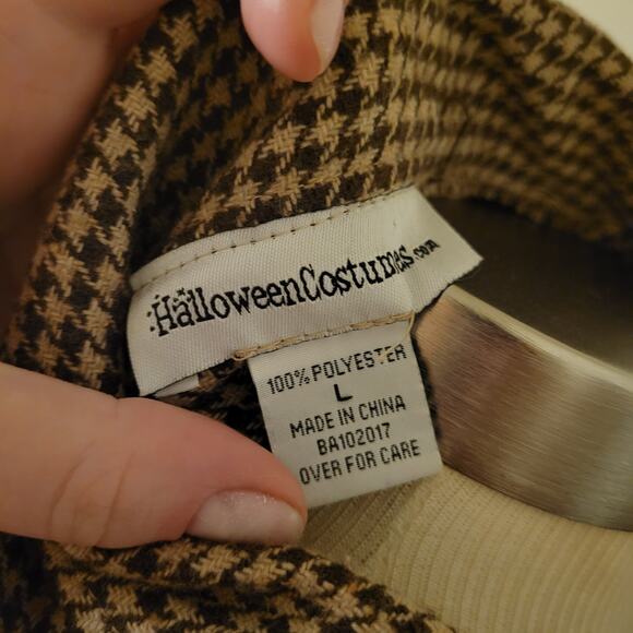 Detective Houndstooth Cape Coat Dark Academia Halloween Unisex L - Picture 7 of 7